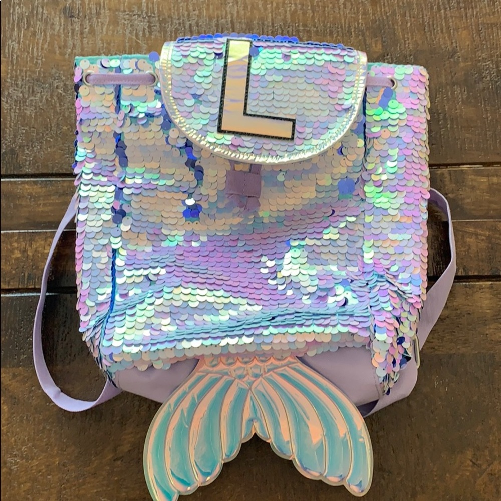 Sequin justice backpack L initial